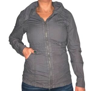 Decree Utility Zip Up Jacket Size Medium Grey